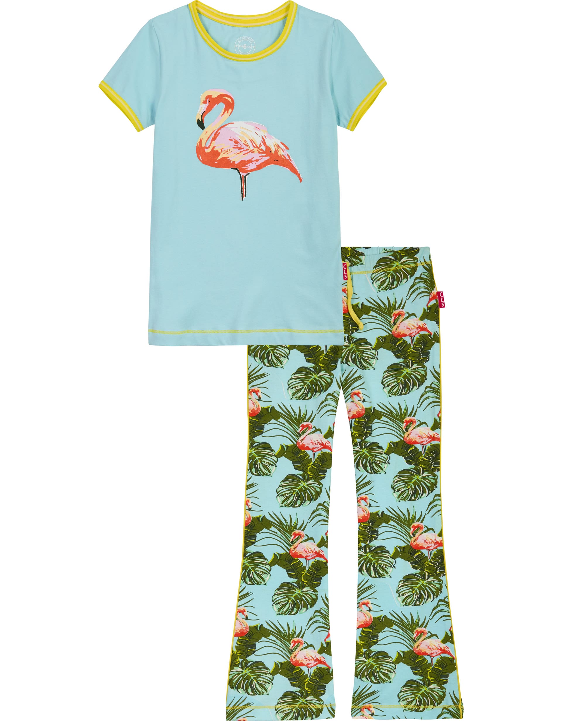 Pyjama Flamingo Leaves