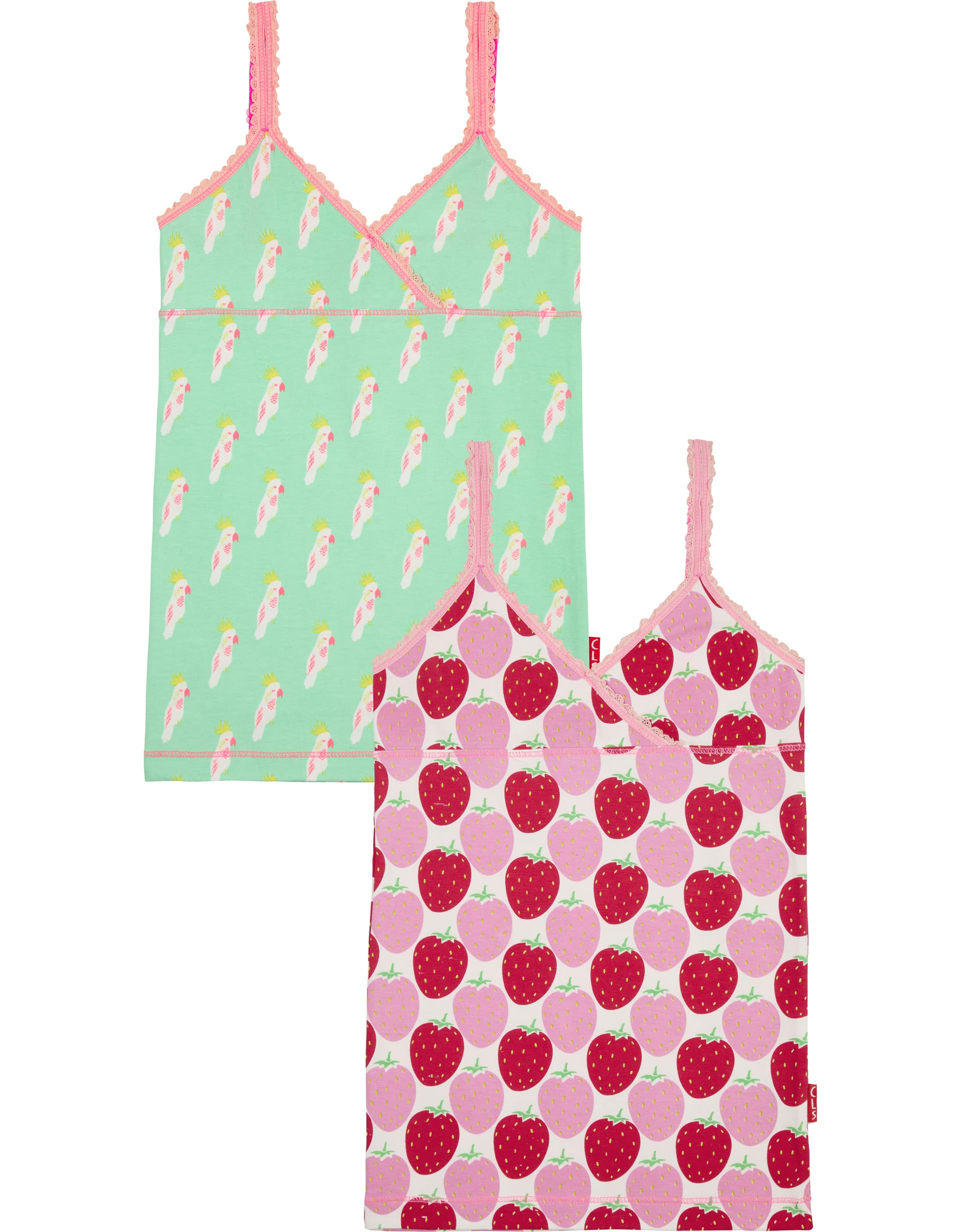 Singlet 2-pack Strawberry Cackatoo