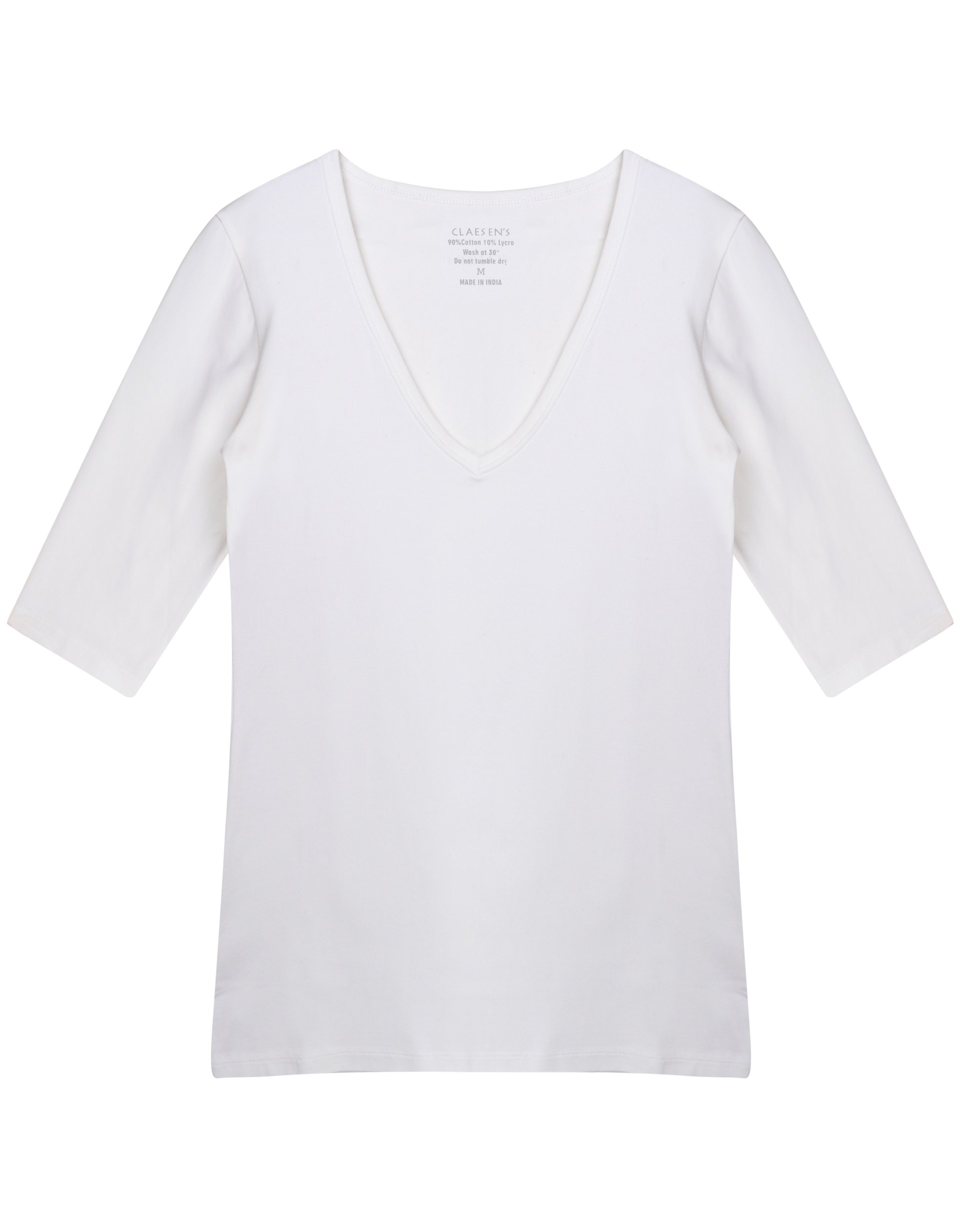 3/4 Sleeve V-Neck T-Shirt 